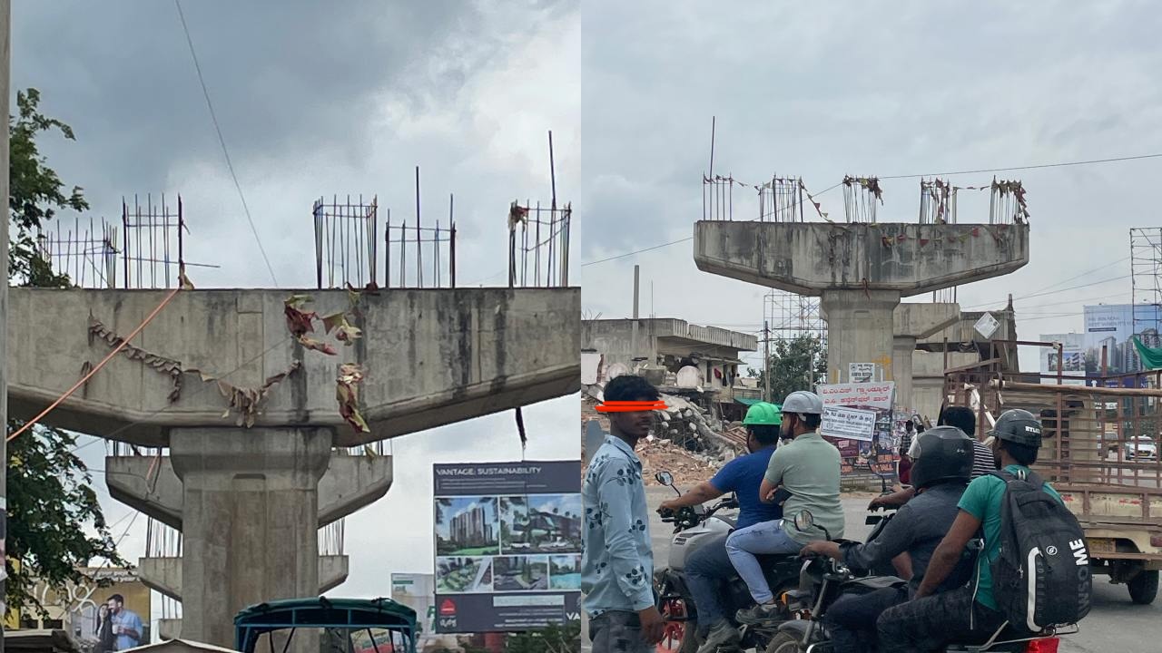 Dommasandra Flyover Stalled for 4.5 Years. Rusted Rods, Zero Progress.
